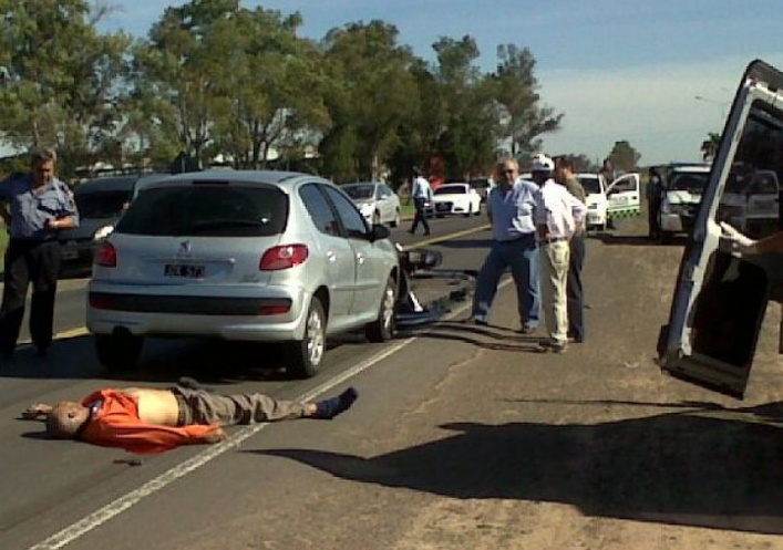foto: Un motociclista muerto en accidente de tránsito en Ruta 12