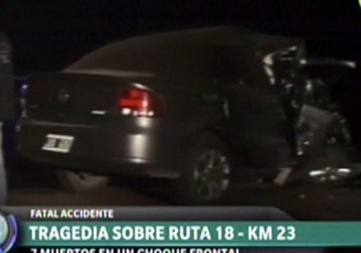 foto: Siete personas fallecidas en un accidente en la Ruta 18 cerca de Rosario